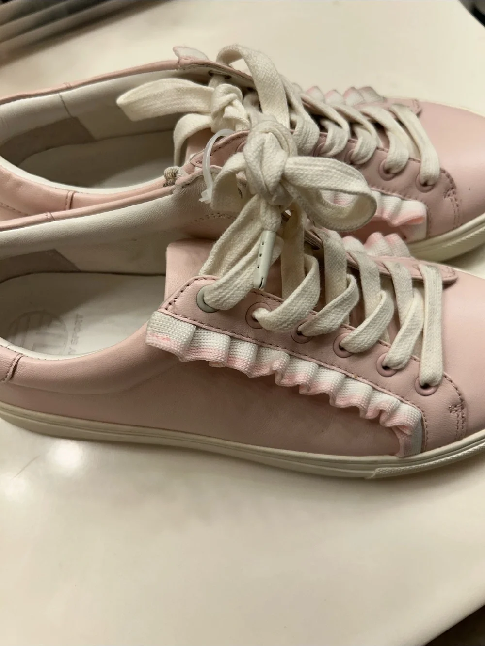 Tory Burch Pink Ruffle  Low-Top Sneakers